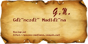 Göncző Madléna névjegykártya